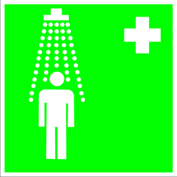 Ec03 пункт приема гигиенических процедур (душевые) (пластик, 200х200 мм) - Знаки безопасности - Знаки медицинского и санитарного назначения - ohrana.inoy.org