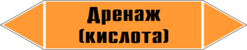 Маркировка трубопровода "дренаж (кислота)" (k03, пленка, 126х26 мм)" - Маркировка трубопроводов - Маркировки трубопроводов "КИСЛОТА" - ohrana.inoy.org